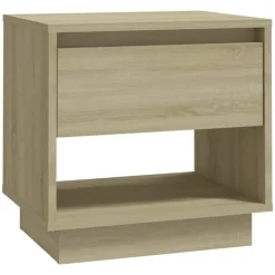 vidaXL - Nachtkastje - Beige - Bewerkt hout