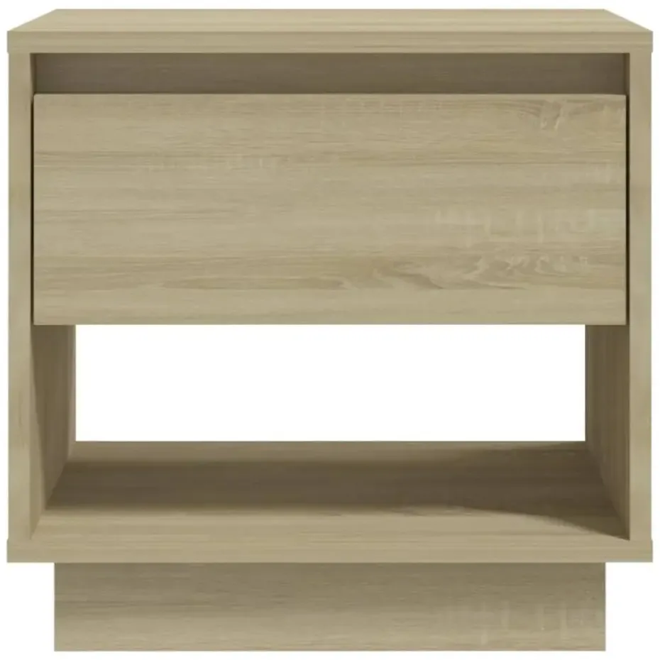 vidaXL - Nachtkastje - Beige - Bewerkt hout