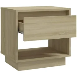 vidaXL - Nachtkastje - Beige - Bewerkt hout