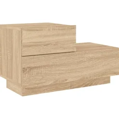 vidaXL - Nachtkastje - Bruin - Bewerkt hout