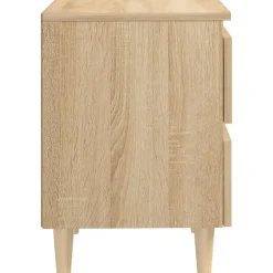 vidaXL - Nachtkastje - Bruin - Grenenhout - 2 stuks