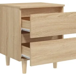 vidaXL - Nachtkastje - Bruin - Grenenhout - 2 stuks