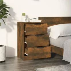 vidaXL - Nachtkastje - Bruin - Bewerkt hout - 2 stuks