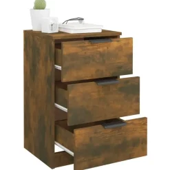 vidaXL - Nachtkastje - Bruin - Bewerkt hout - 2 stuks