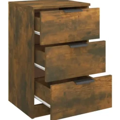 vidaXL - Nachtkastje - Bruin - Bewerkt hout - 2 stuks