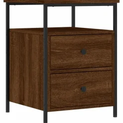 vidaXL - Nachtkastje - Bruin - Bewerkt hout