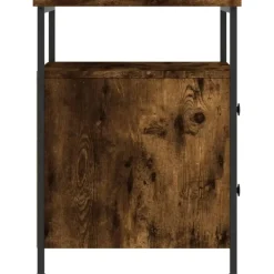 vidaXL - Nachtkastje - Bruin - Bewerkt hout - 2 stuks