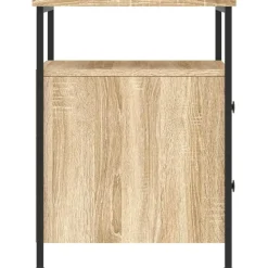 vidaXL - Nachtkastje - Bruin - Bewerkt hout - 2 stuks