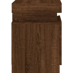 vidaXL - Nachtkastje - Bruin - Bewerkt hout - 2 stuks