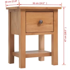 vidaXL - Nachtkastje - Bruin - Hout