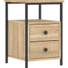 vidaXL - Nachtkastje - Bruin - Bewerkt hout