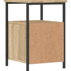 vidaXL - Nachtkastje - Bruin - Bewerkt hout