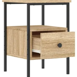 vidaXL - Nachtkastje - Bruin - Bewerkt hout