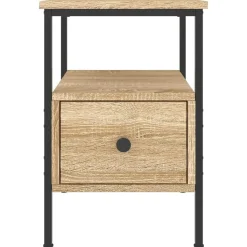 vidaXL - Nachtkastje - Bruin - Bewerkt hout