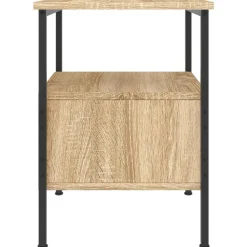 vidaXL - Nachtkastje - Bruin - Bewerkt hout