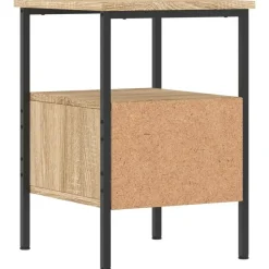 vidaXL - Nachtkastje - Bruin - Bewerkt hout