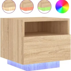 vidaXL - Nachtkastje - Bruin - Bewerkt hout - 2 stuks