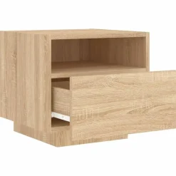 vidaXL - Nachtkastje - Bruin - Bewerkt hout - 2 stuks