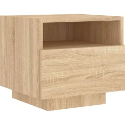 vidaXL - Nachtkastje - Bruin - Bewerkt hout - 2 stuks