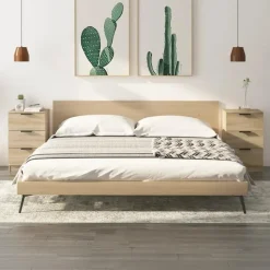 vidaXL - Nachtkastje - Bruin - Bewerkt hout - 2 stuks