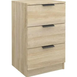 vidaXL - Nachtkastje - Bruin - Bewerkt hout - 2 stuks