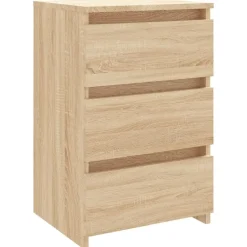 vidaXL - Nachtkastje - Bruin - Bewerkt hout - 2 stuks