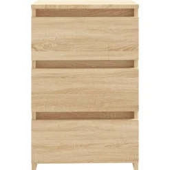 vidaXL - Nachtkastje - Bruin - Bewerkt hout - 2 stuks