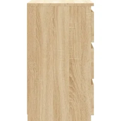 vidaXL - Nachtkastje - Bruin - Bewerkt hout - 2 stuks