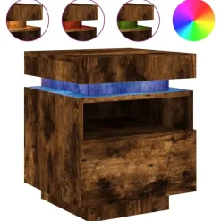 vidaXL - Nachtkastje - Bruin - Bewerkt hout - 2 stuks