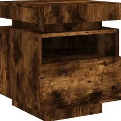 vidaXL - Nachtkastje - Bruin - Bewerkt hout - 2 stuks