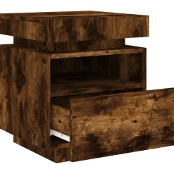 vidaXL - Nachtkastje - Bruin - Bewerkt hout - 2 stuks