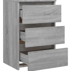 vidaXL - Nachtkastje - Grijs - Bewerkt hout - 2 stuks