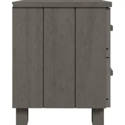 vidaXL - Nachtkastje - Grijs - Grenenhout