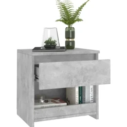 vidaXL - Nachtkastje - Grijs - Bewerkt hout - 2 stuks