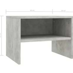 vidaXL - Nachtkastje - Grijs - Bewerkt hout