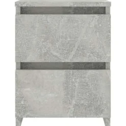 vidaXL - Nachtkastje - Grijs - Bewerkt hout - 2 stuks