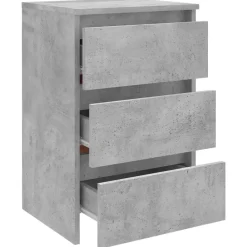 vidaXL - Nachtkastje - Grijs - Bewerkt hout