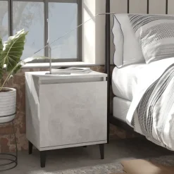 vidaXL - Nachtkastje - Grijs - Bewerkt hout - 2 stuks