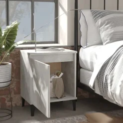 vidaXL - Nachtkastje - Grijs - Bewerkt hout - 2 stuks