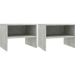 vidaXL - Nachtkastje - Grijs - Bewerkt hout - 2 stuks