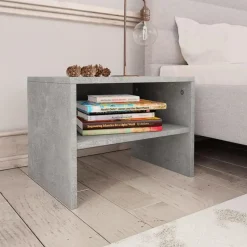 vidaXL - Nachtkastje - Grijs - Bewerkt hout - 2 stuks