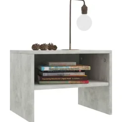 vidaXL - Nachtkastje - Grijs - Bewerkt hout - 2 stuks