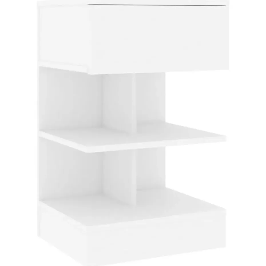 vidaXL - Nachtkastje - Wit - Bewerkt hout - 2 stuks