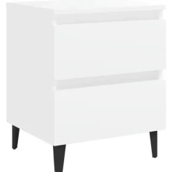 vidaXL - Nachtkastje - Wit - Bewerkt hout - 2 stuks