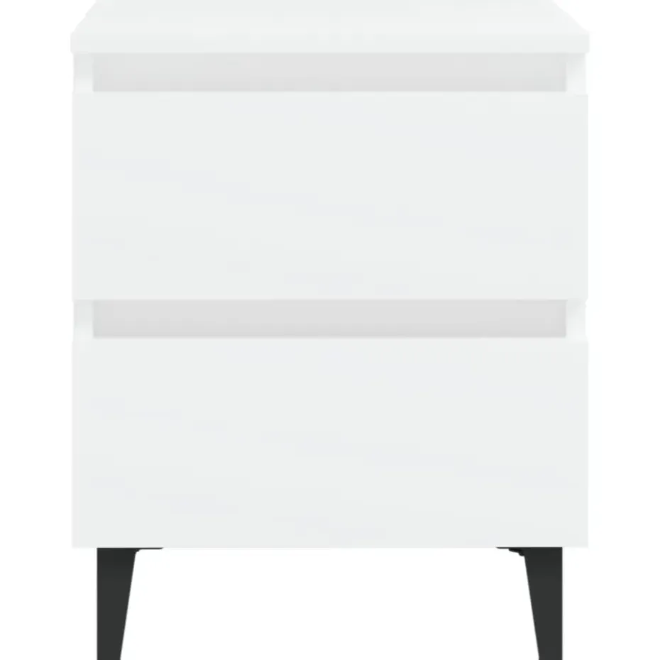 vidaXL - Nachtkastje - Wit - Bewerkt hout - 2 stuks