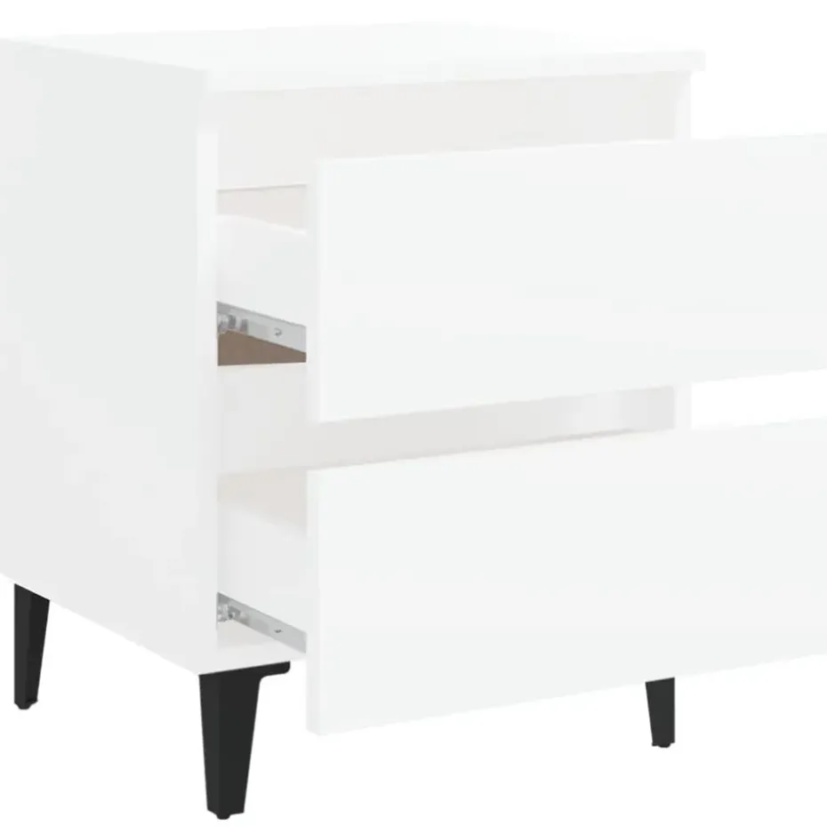 vidaXL - Nachtkastje - Wit - Bewerkt hout - 2 stuks