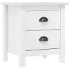 vidaXL - Nachtkastje - Wit - Grenenhout