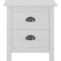 vidaXL - Nachtkastje - Wit - Grenenhout