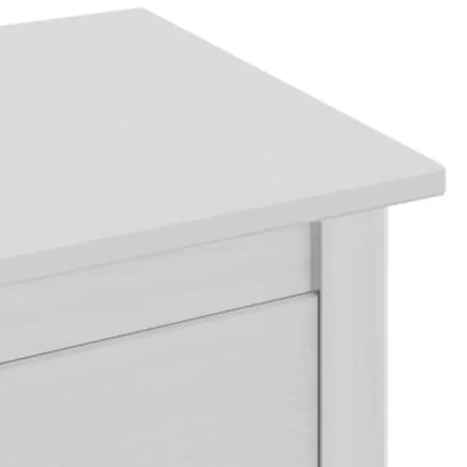 vidaXL - Nachtkastje - Wit - Grenenhout