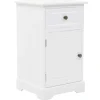vidaXL - Nachtkastje - Wit - Grenenhout